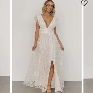 BRAND NEW - Baltic Born Arlene Shimmer Gown - Cream - Medium